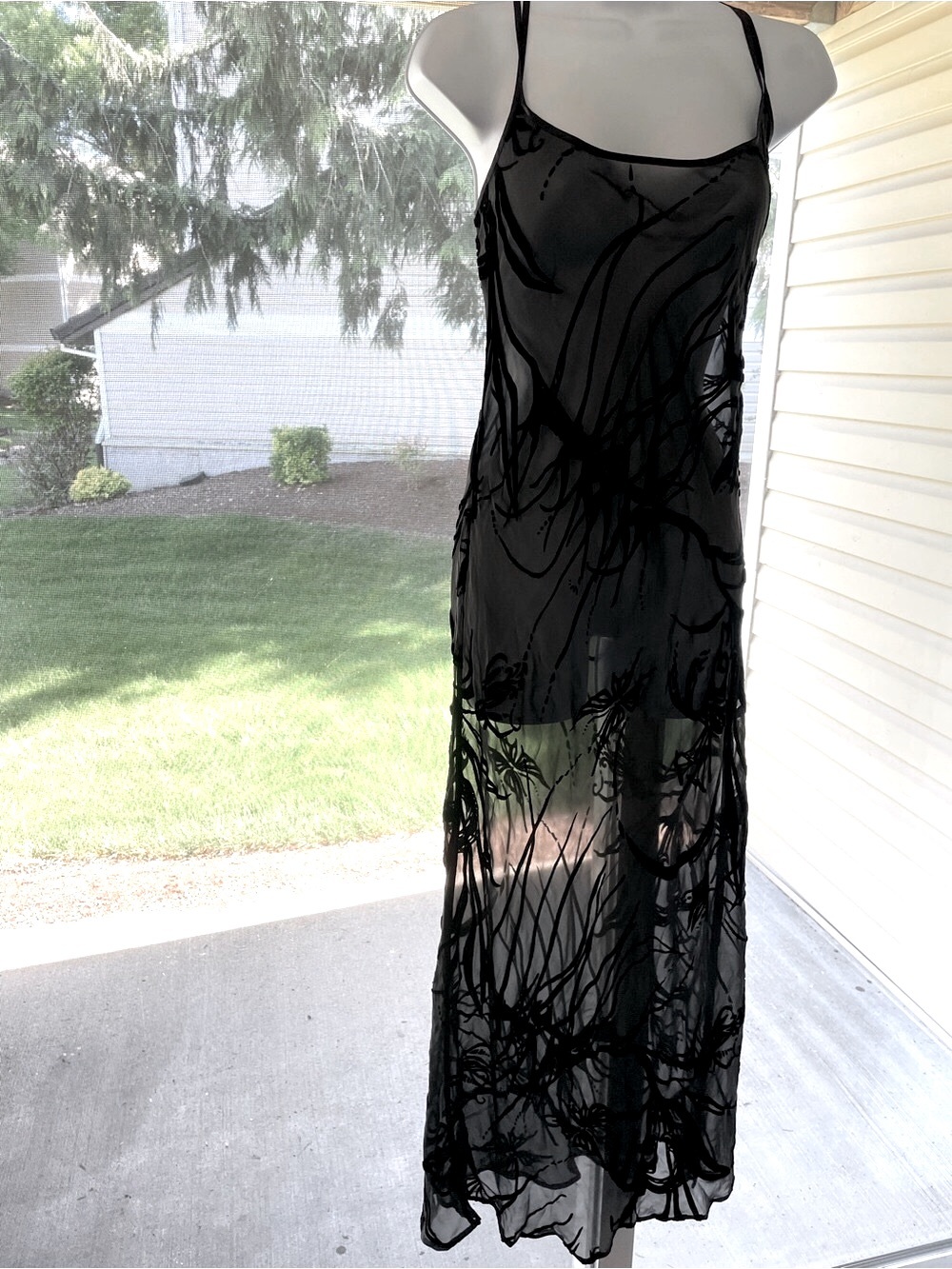 Women’s 1990’s VICTORIA’S SECRET Sz M Long Black maxi slip dress Sz S - Picture 2 of 12